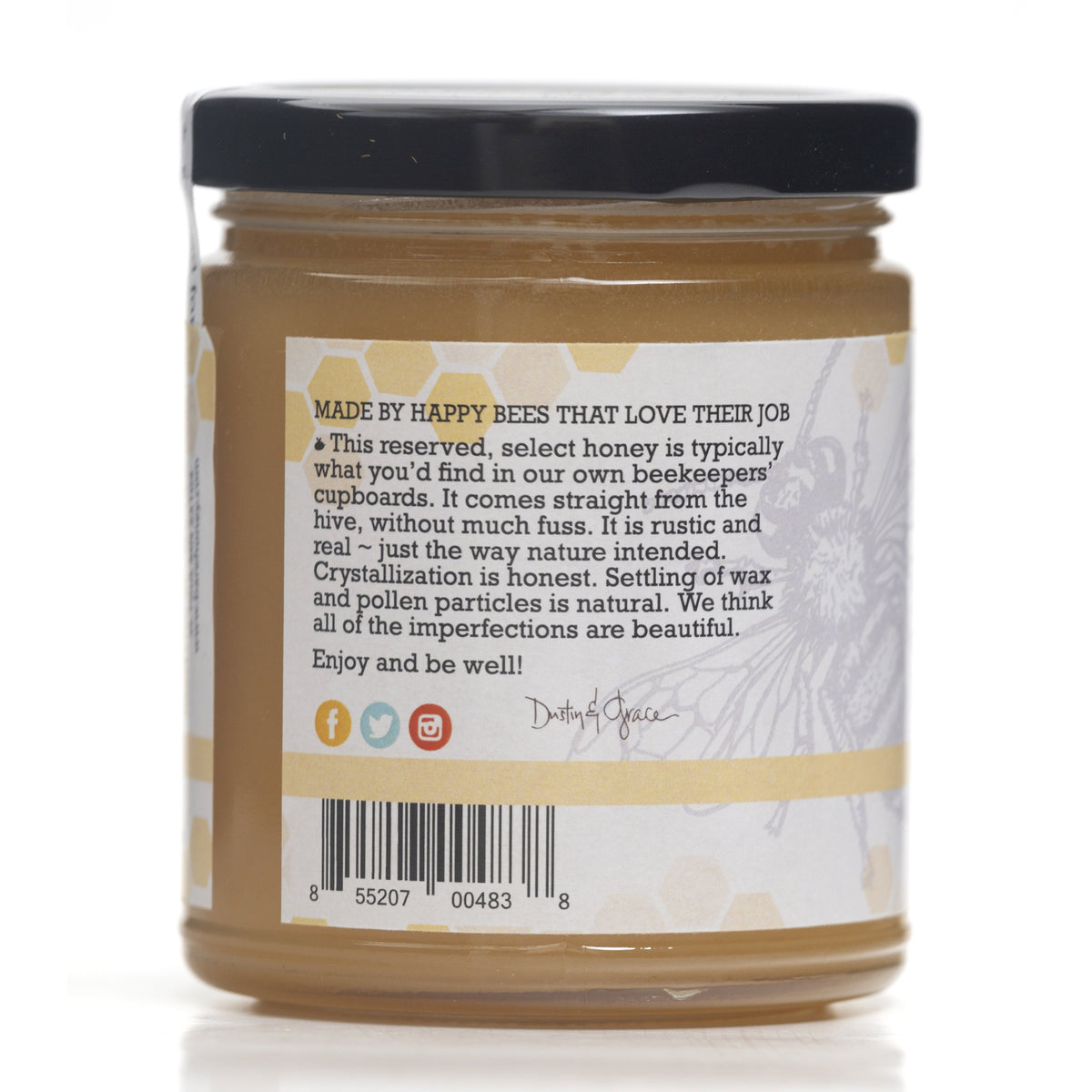 Raw Beekeepers Honey 12 oz Glass Jar – Bare Honey